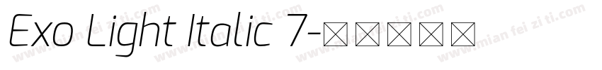 Exo Light Italic 7字体转换